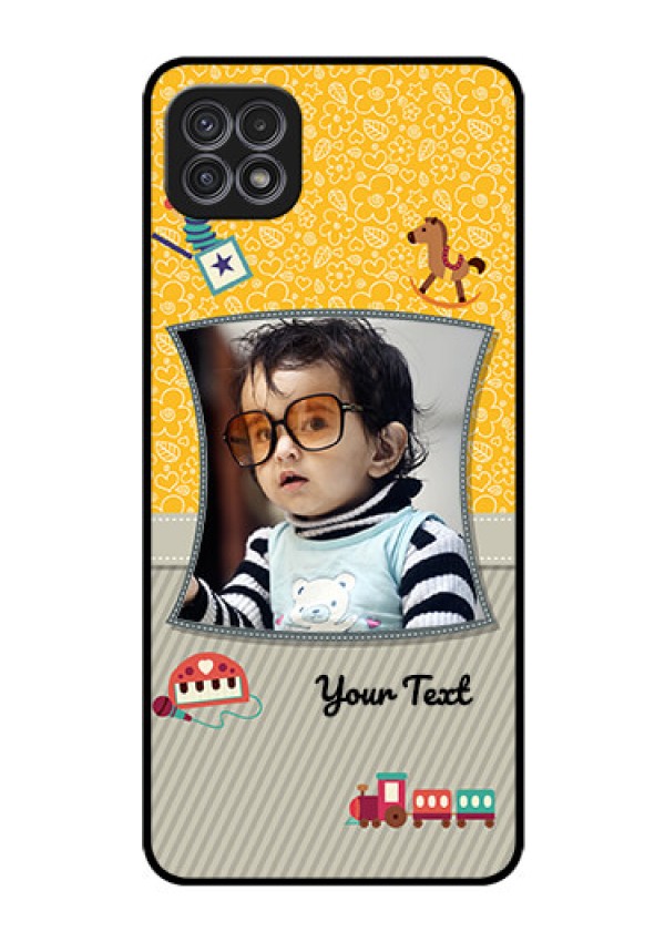 Galaxy F42 5G Personalized Glass Phone Case  - Baby Picture Upload Design