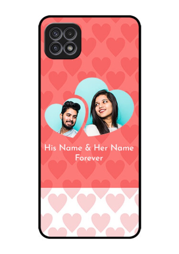 Galaxy F42 5G Personalized Glass Phone Case  - Couple Pic Upload Design