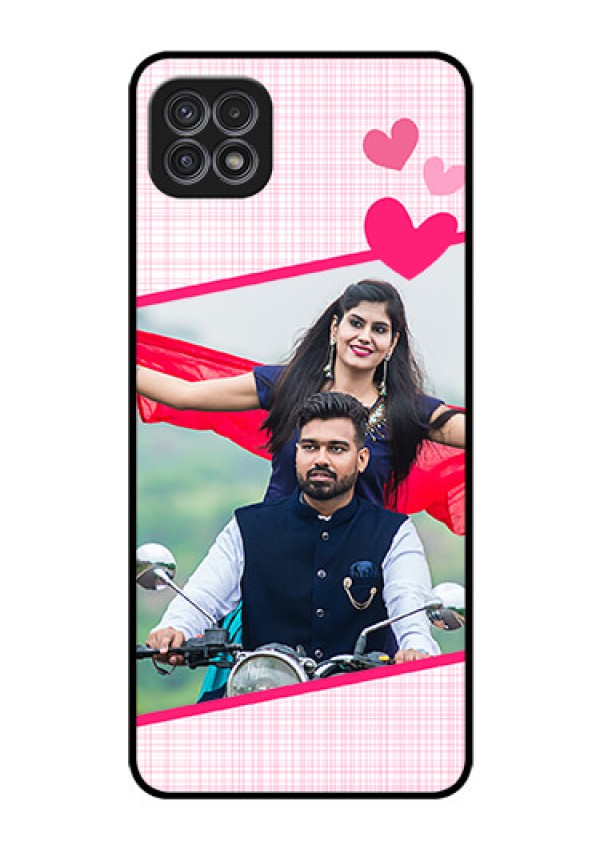 Galaxy F42 5G Custom Glass Phone Case  - Love Shape Heart Design
