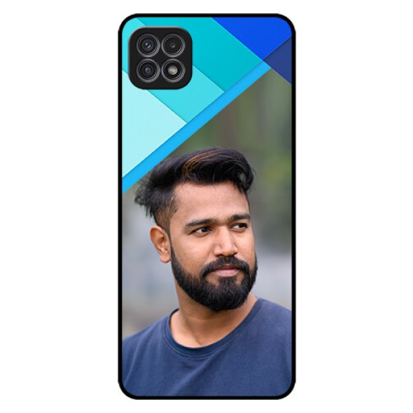 Galaxy F42 5G Custom Glass Phone Case  - Blue Pattern Design