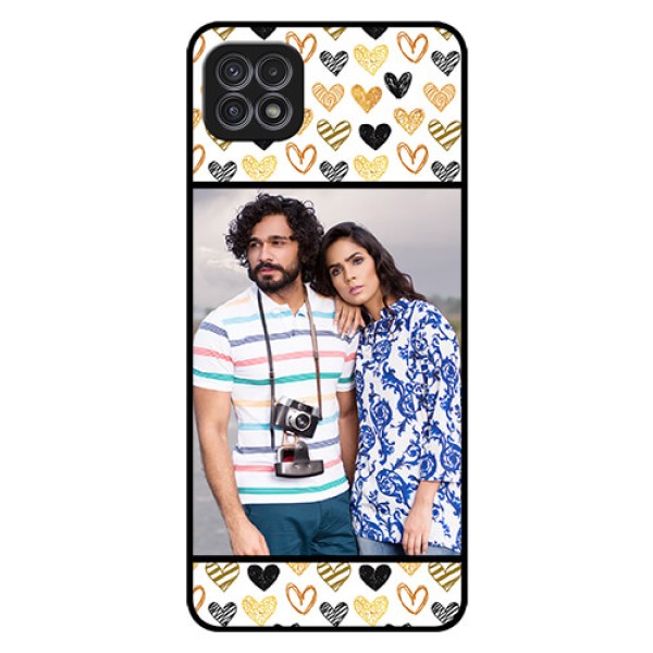 Galaxy F42 5G Photo Printing on Glass Case  - Love Symbol Design