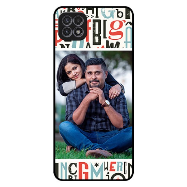 Galaxy F42 5G Personalized Glass Phone Case  - Alphabet Design