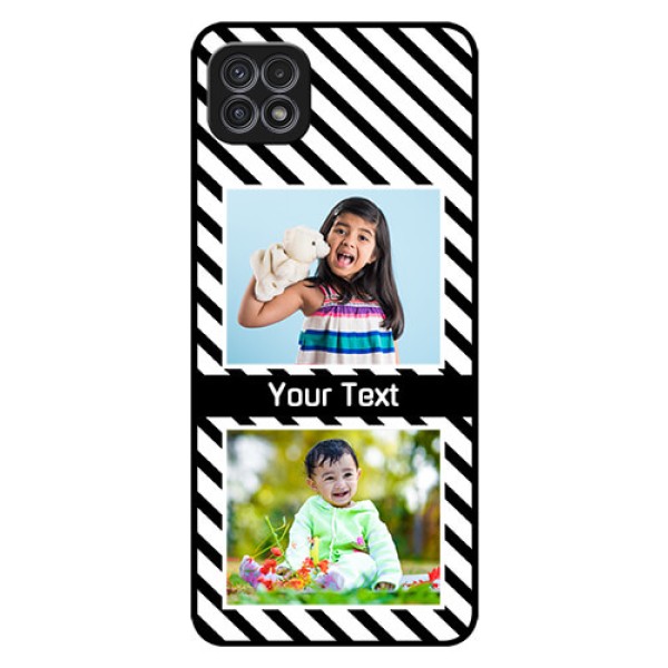 Galaxy F42 5G Photo Printing on Glass Case - Black And White Stripes Design Galaxy F42 5G Photo Printing on Glass Case - Black And White Stripes Design