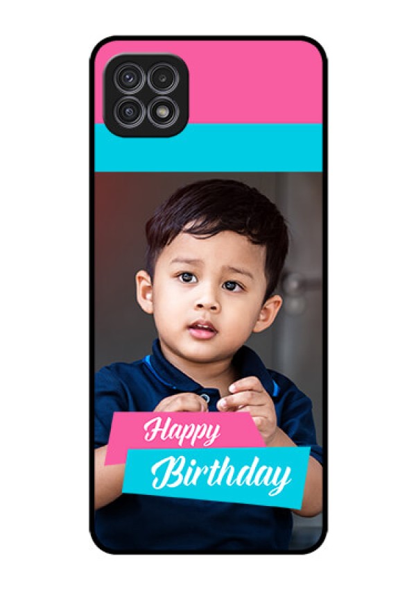 Galaxy F42 5G Personalized Glass Phone Case  - Image Holder with 2 Color Design