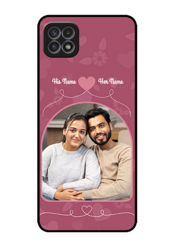 Galaxy F42 5G Photo Printing on Glass Case  - Love Floral Design