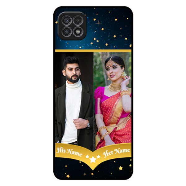 Galaxy F42 5G Custom Glass Phone Case  - Galaxy Stars Backdrop Design