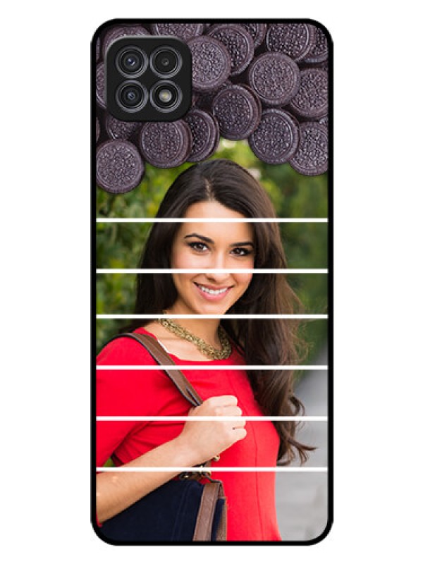 Custom Galaxy F42 5G Custom Glass Phone Case  - with Oreo Biscuit Design