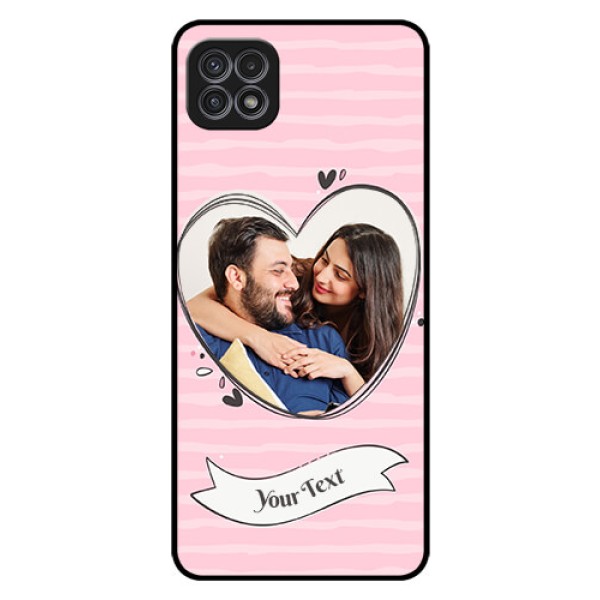 Galaxy F42 5G Custom Glass Phone Case  - Vintage Heart Design