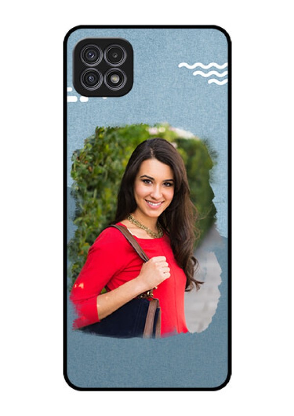 Galaxy F42 5G Custom Glass Mobile Case  - Grunge Line Art Design