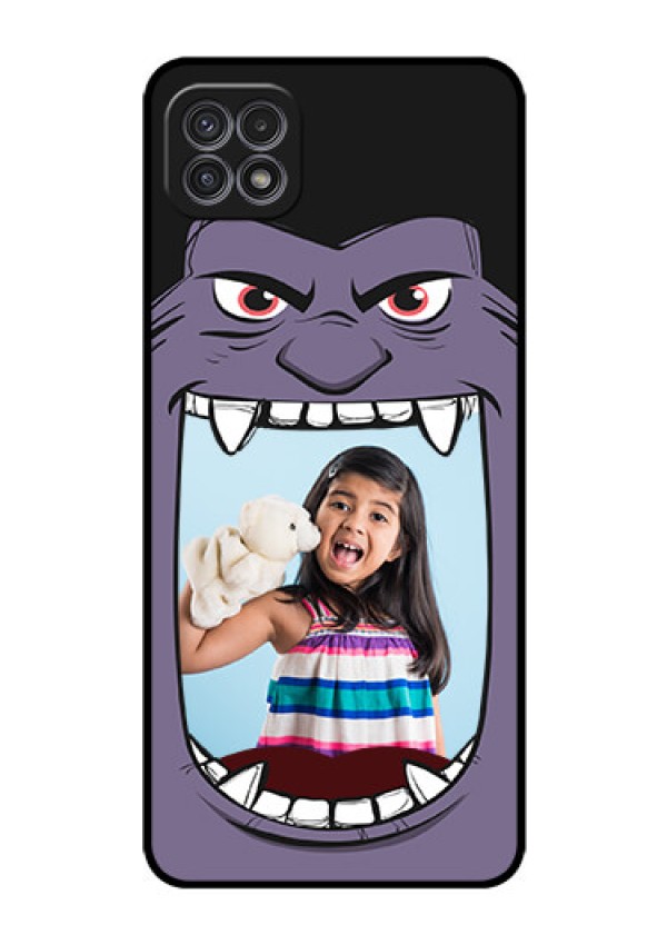 Galaxy F42 5G Custom Glass Phone Case  - Angry Monster Design