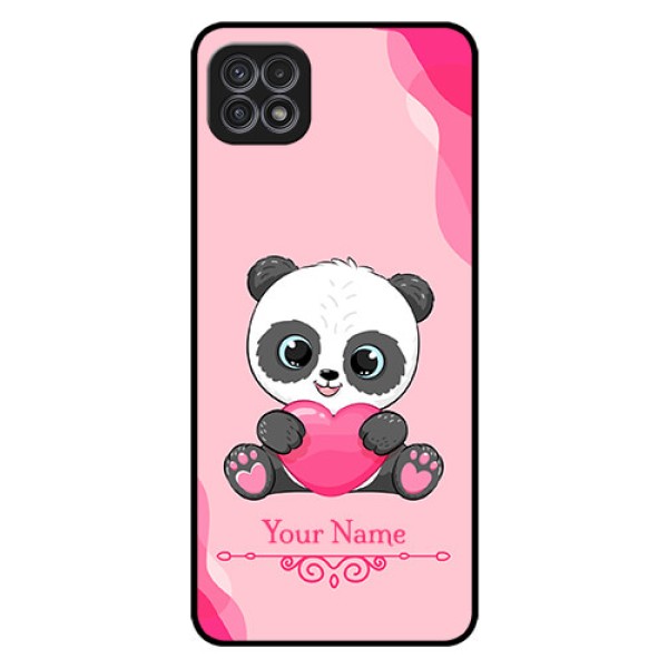 Galaxy F42 5G Custom Glass Mobile Case - Cute Panda Design