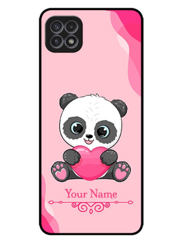 Custom Galaxy F42 5G Custom Glass Mobile Case - Cute Panda Design