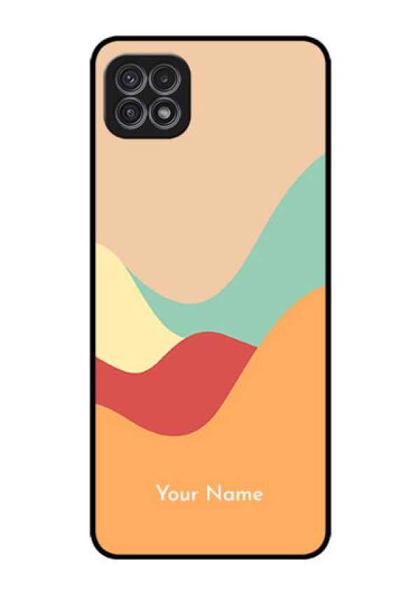 Galaxy F42 5G Personalized Glass Phone Case - Ocean Waves Multi-colour Design