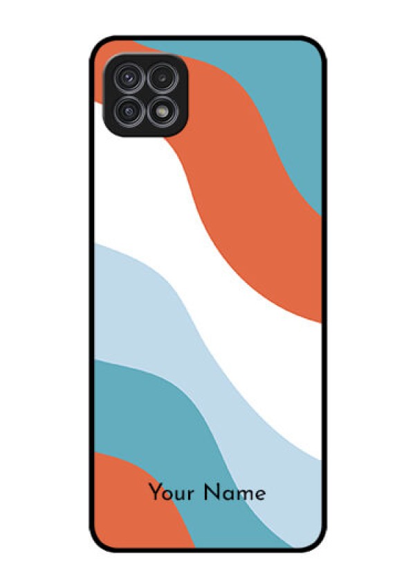 Galaxy F42 5G Custom Glass Mobile Case - coloured Waves Design