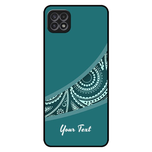 Galaxy F42 5G Photo Printing on Glass Case - semi visible floral Design