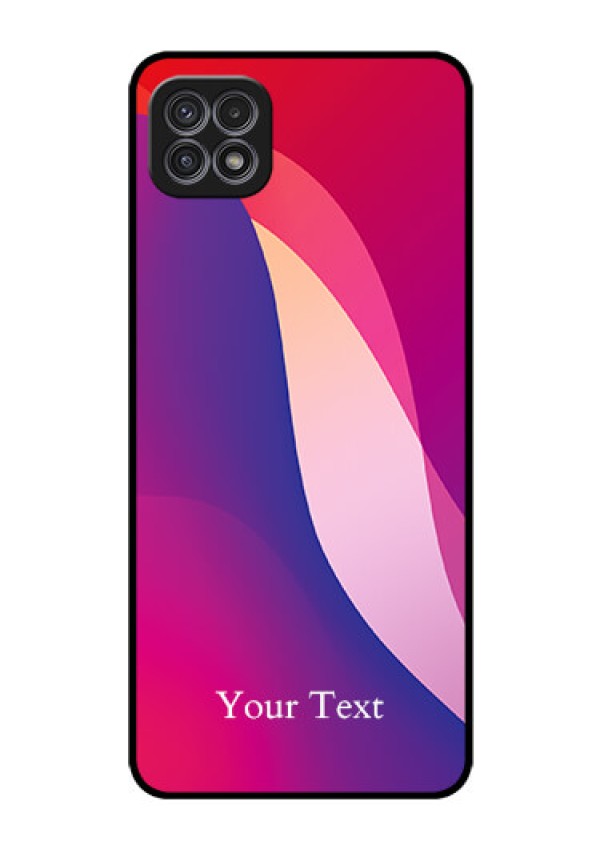 Galaxy F42 5G Personalized Glass Phone Case - Digital abstract Overlap Design
