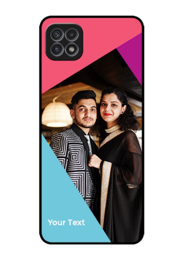 Galaxy F42 5G Custom Glass Mobile Case - Stacked Triple colour Design