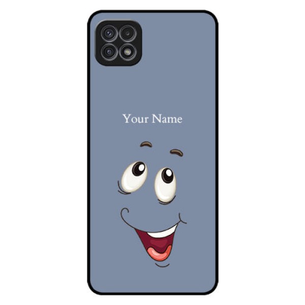 Galaxy F42 5G Photo Printing on Glass Case - Laughing Cartoon Face Design Galaxy F42 5G Photo Printing on Glass Case - Laughing Cartoon Face Design
