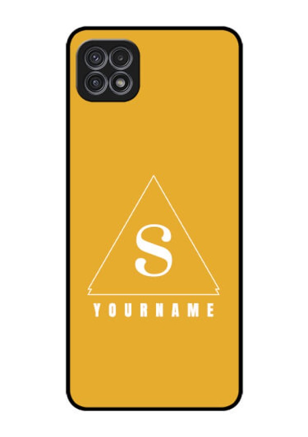 Galaxy F42 5G Personalized Glass Phone Case - simple triangle Design