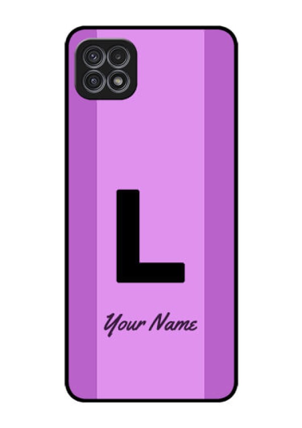 Galaxy F42 5G Custom Glass Phone Case - Tricolor custom text Design
