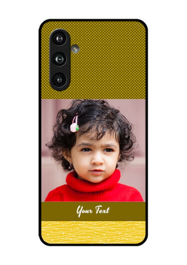 Samsung Galaxy F54 5G Custom Glass Phone Case - Simple Green Color Design