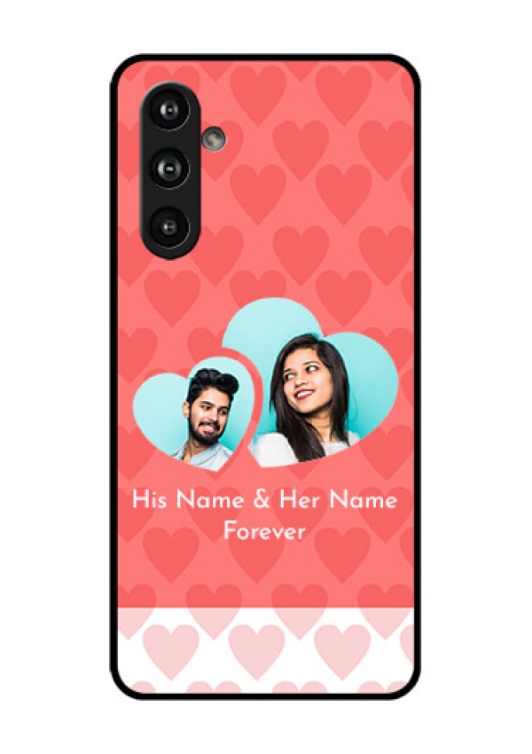 Samsung Galaxy F54 5G Custom Glass Phone Case - Couple Pic Upload Design