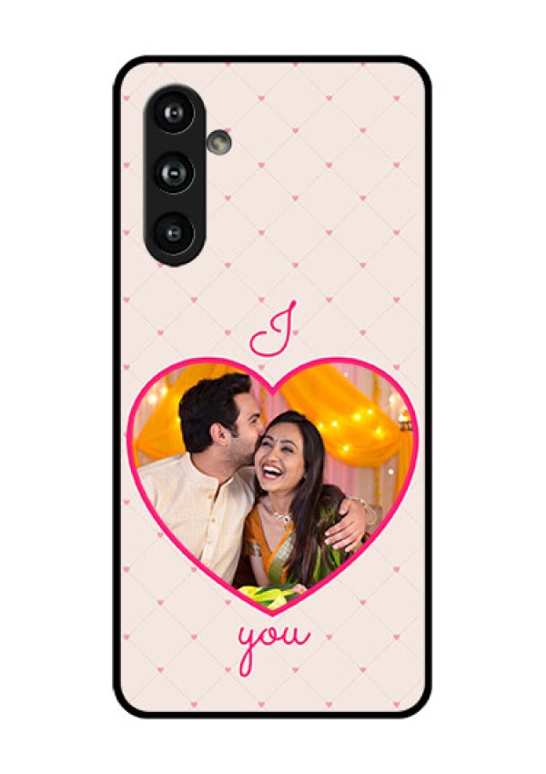 Samsung Galaxy F54 5G Custom Glass Phone Case - Heart Shape Design
