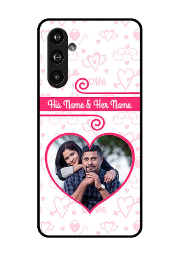Samsung Galaxy F54 5G Custom Glass Phone Case - Heart Shape Love Design