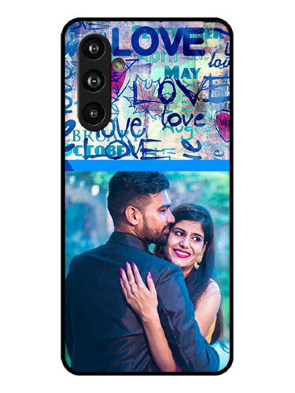 Custom Samsung Galaxy F54 5G Custom Glass Phone Case - Colorful Love Design