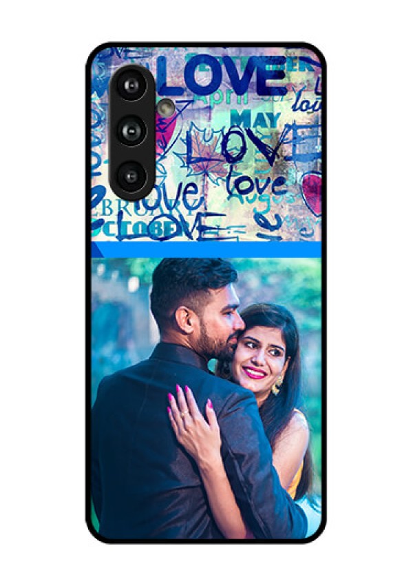 Samsung Galaxy F54 5G Custom Glass Phone Case - Colorful Love Design