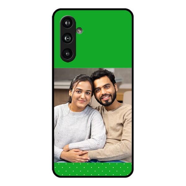 Samsung Galaxy F54 5G Custom Glass Phone Case - Green Pattern Design Samsung Galaxy F54 5G Custom Glass Phone Case - Green Pattern Design