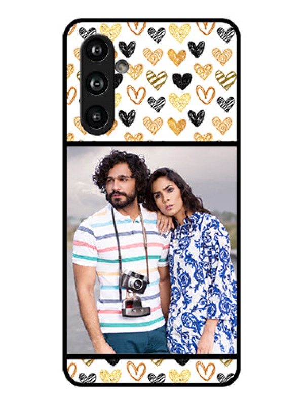 Custom Samsung Galaxy F54 5G Custom Glass Phone Case - Love Symbol Design