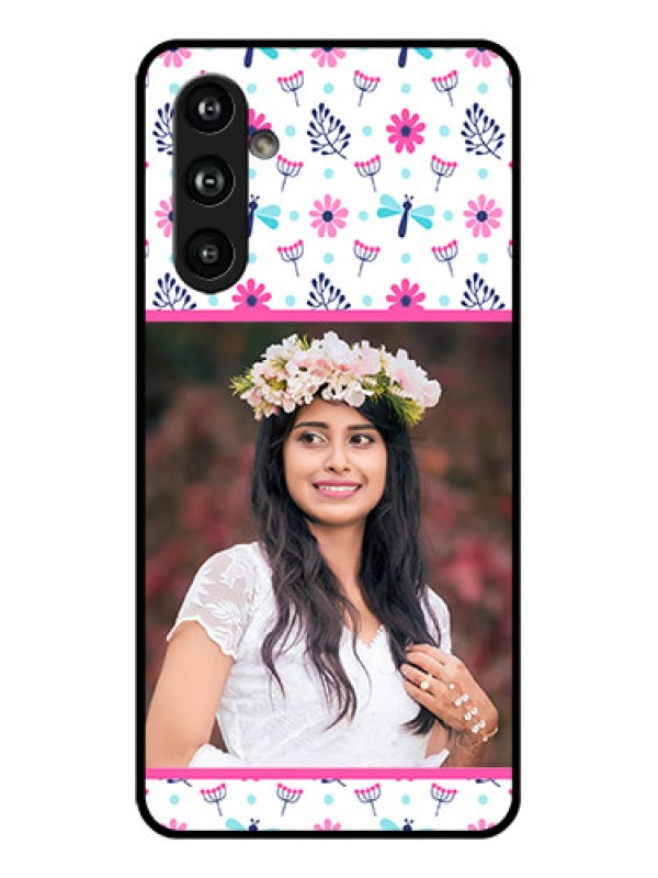 Custom Samsung Galaxy F54 5G Custom Glass Phone Case - Colorful Flower Design