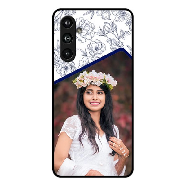 Samsung Galaxy F54 5G Custom Glass Phone Case - Classy Floral Design Samsung Galaxy F54 5G Custom Glass Phone Case - Classy Floral Design