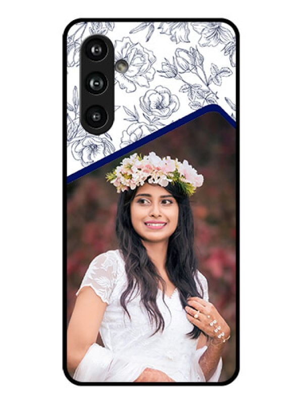 Custom Samsung Galaxy F54 5G Custom Glass Phone Case - Classy Floral Design