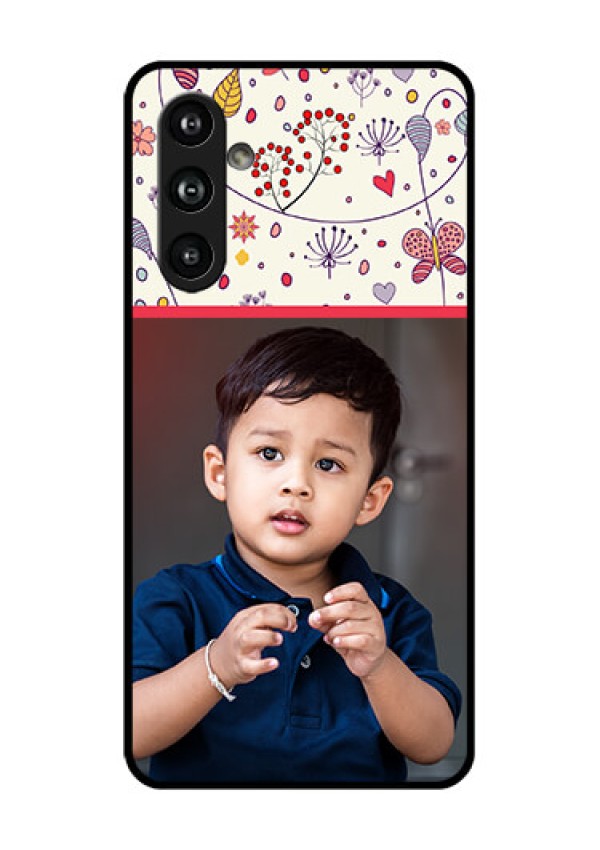 Samsung Galaxy F54 5G Custom Glass Phone Case - Premium Floral Design