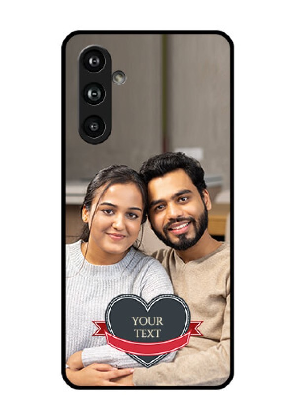 Samsung Galaxy F54 5G Custom Glass Phone Case - Just Married Couple Design