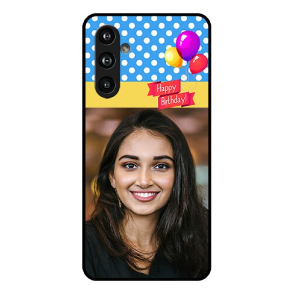 Samsung Galaxy F54 5G Custom Glass Phone Case - Happy Birthday Design Samsung Galaxy F54 5G Custom Glass Phone Case - Happy Birthday Design