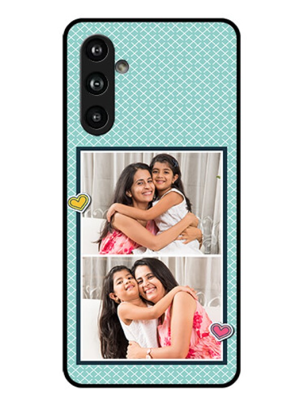 Custom Samsung Galaxy F54 5G Custom Glass Phone Case - 2 Image Holder With Pattern Design