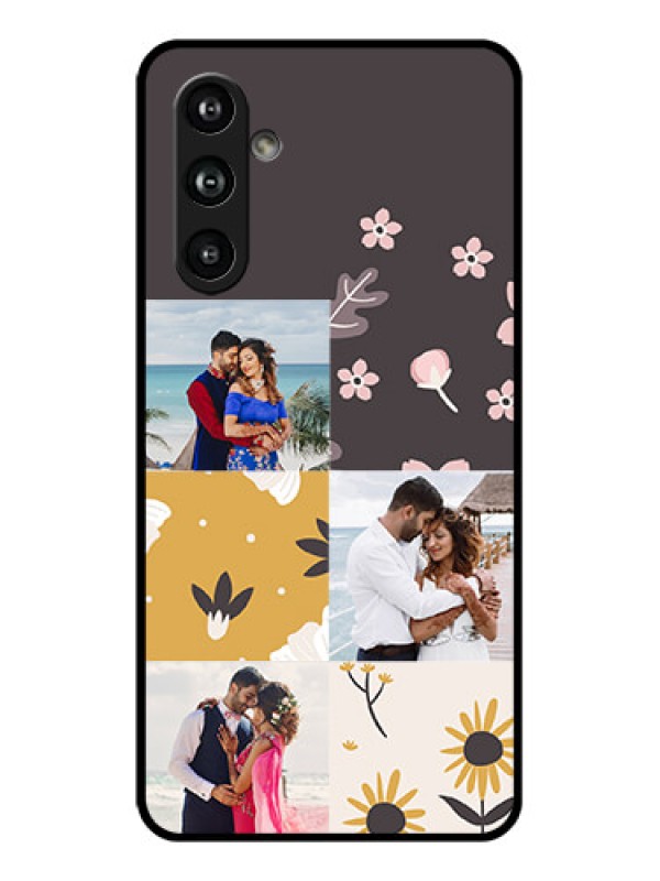 Custom Samsung Galaxy F54 5G Custom Glass Phone Case - 3 Images With Floral Design