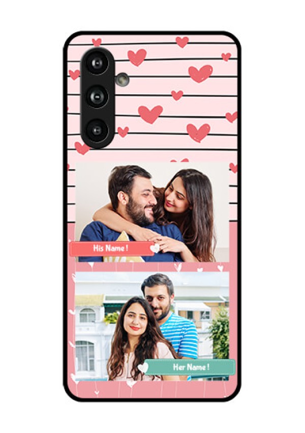 Samsung Galaxy F54 5G Custom Glass Phone Case - Photo With Heart Design