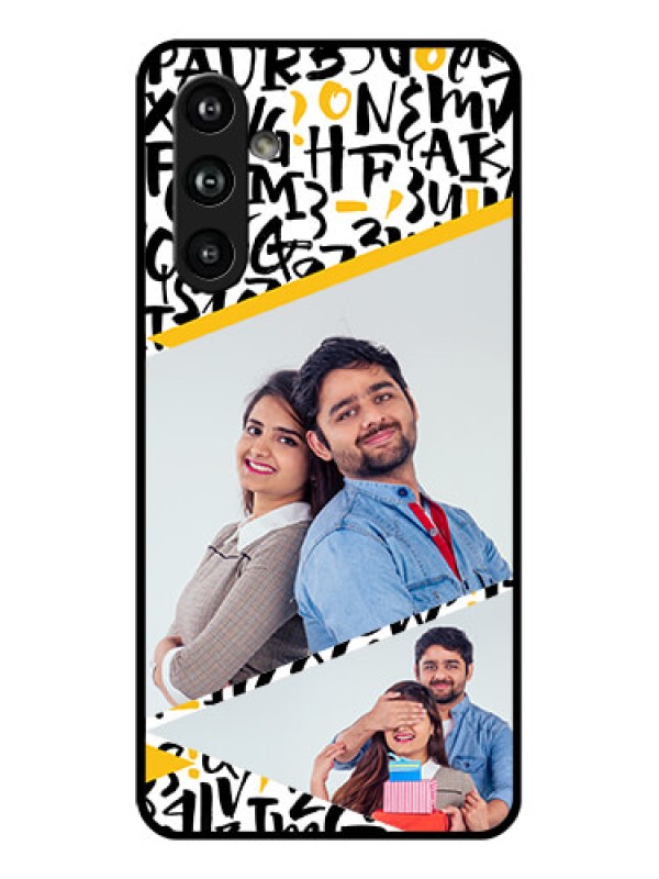 Custom Samsung Galaxy F54 5G Custom Glass Phone Case - Letters Pattern Design