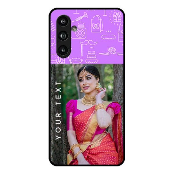 Samsung Galaxy F54 5G Custom Glass Phone Case - Birthday Icons Design Samsung Galaxy F54 5G Custom Glass Phone Case - Birthday Icons Design