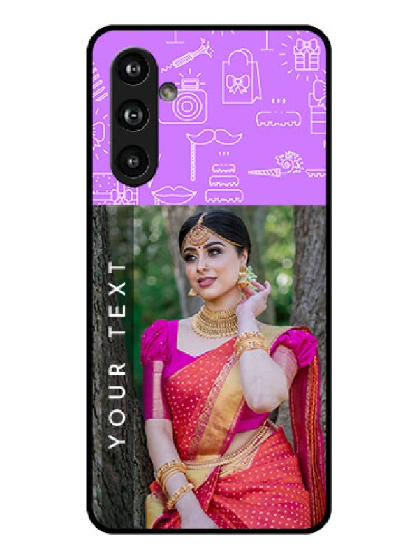 Custom Samsung Galaxy F54 5G Custom Glass Phone Case - Birthday Icons Design