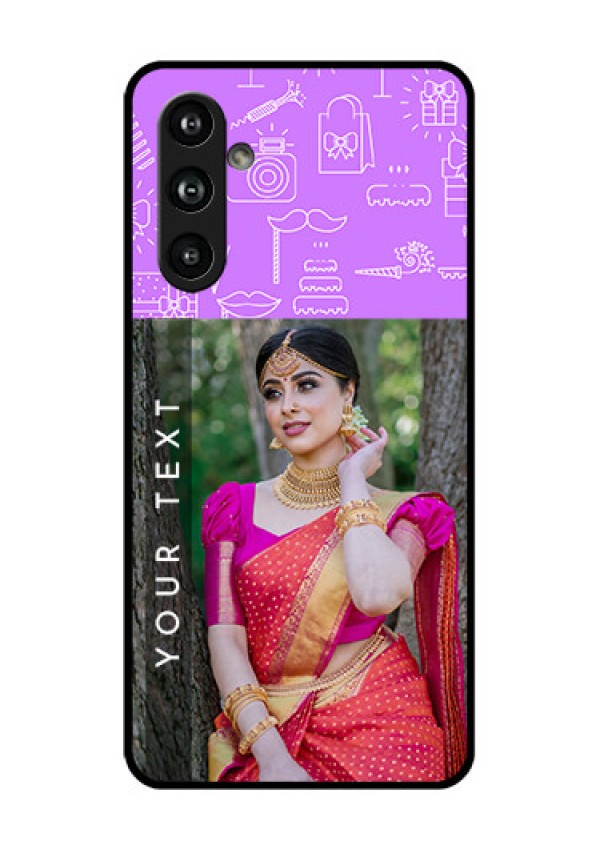 Samsung Galaxy F54 5G Custom Glass Phone Case - Birthday Icons Design