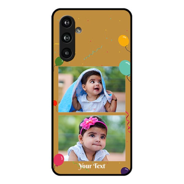 Samsung Galaxy F54 5G Custom Glass Phone Case - Image Holder With Birthday Celebrations Design Samsung Galaxy F54 5G Custom Glass Phone Case - Image Holder With Birthday Celebrations Design
