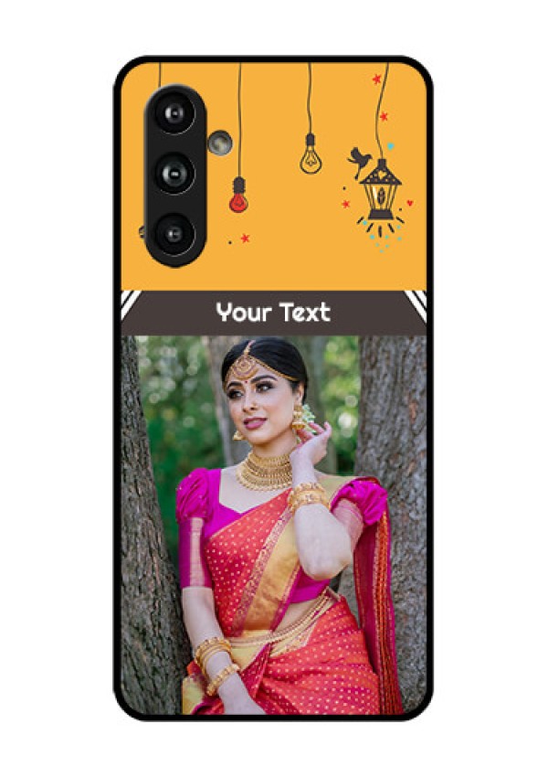 Samsung Galaxy F54 5G Custom Glass Phone Case - With Family Picture And Icons