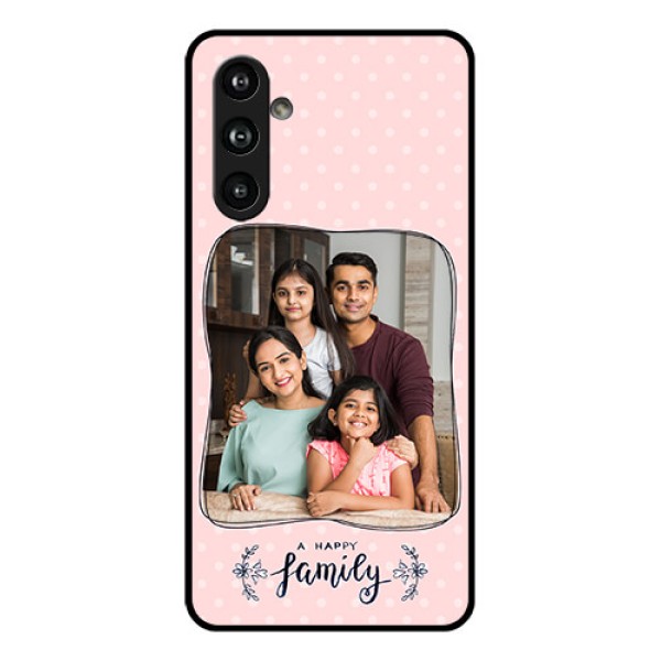Samsung Galaxy F54 5G Custom Glass Phone Case - Family With Dots Design Samsung Galaxy F54 5G Custom Glass Phone Case - Family With Dots Design