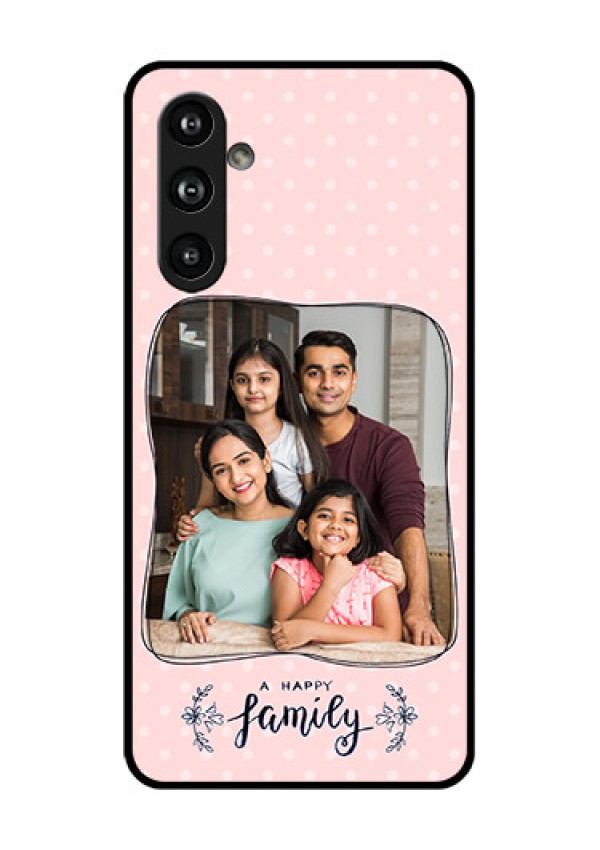 Samsung Galaxy F54 5G Custom Glass Phone Case - Family With Dots Design