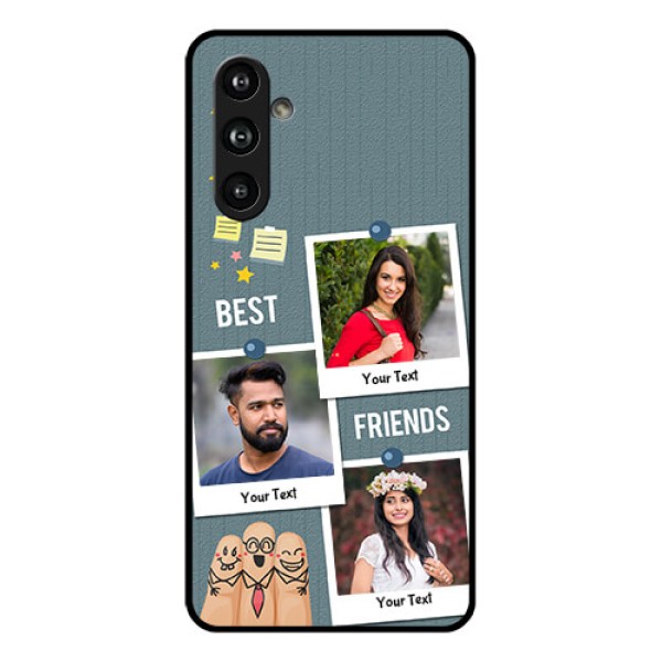Samsung Galaxy F54 5G Custom Glass Phone Case - Sticky Frames And Friendship Design Samsung Galaxy F54 5G Custom Glass Phone Case - Sticky Frames And Friendship Design